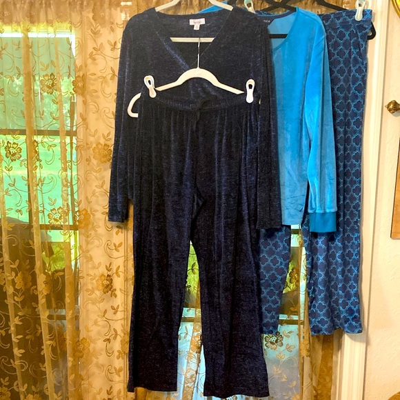 Nicole Miller & Nautica Other - Nicole Miller & Nautica 2pc Velour Pajama Sets